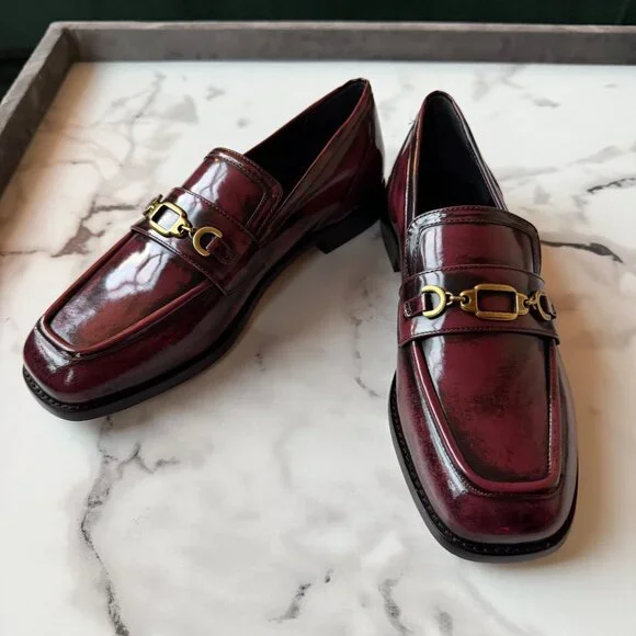 LARROUDÉ PATRICIA LOAFERS, wine, size 8 LARROUDE Patricia Loafer - Brushoff Wine Leather | Garmentory main image 3